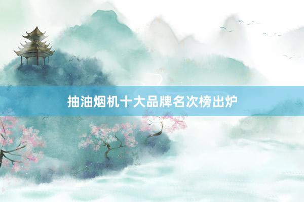 抽油烟机十大品牌名次榜出炉