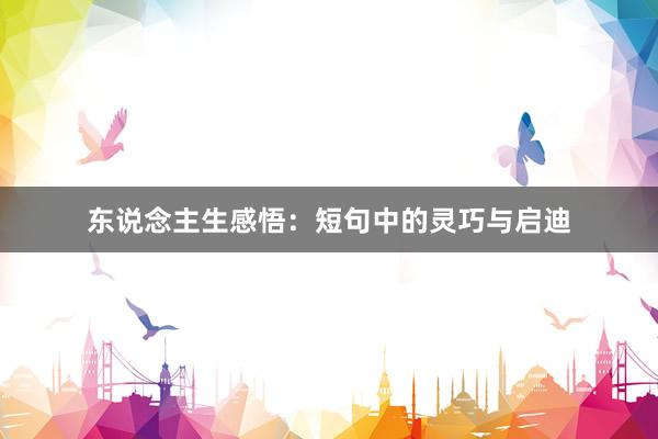 东说念主生感悟：短句中的灵巧与启迪